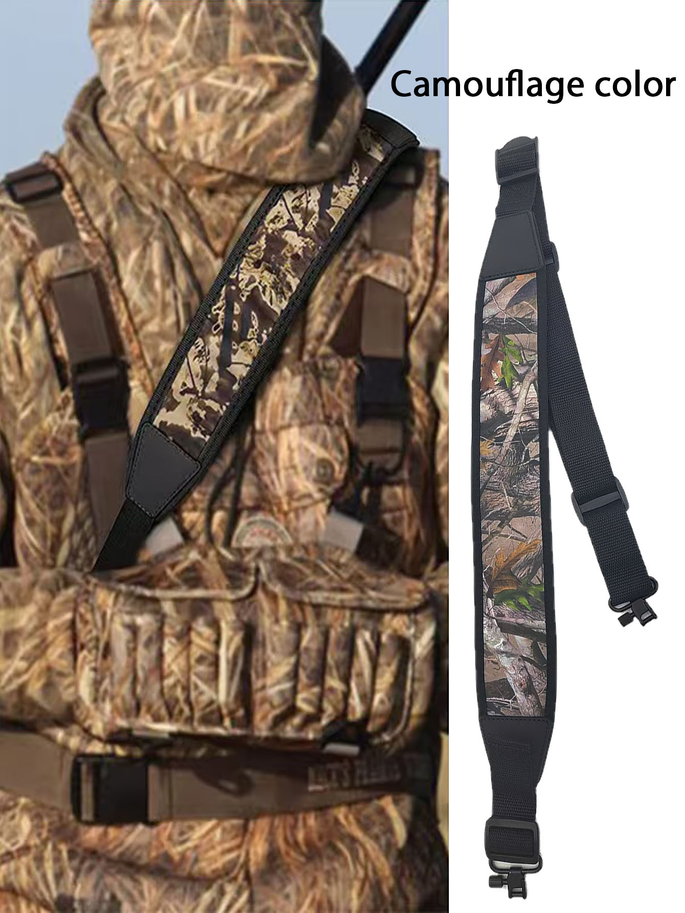 Hunting & Outdoor As - Correa de Hombro para Caza, Multifuncional,