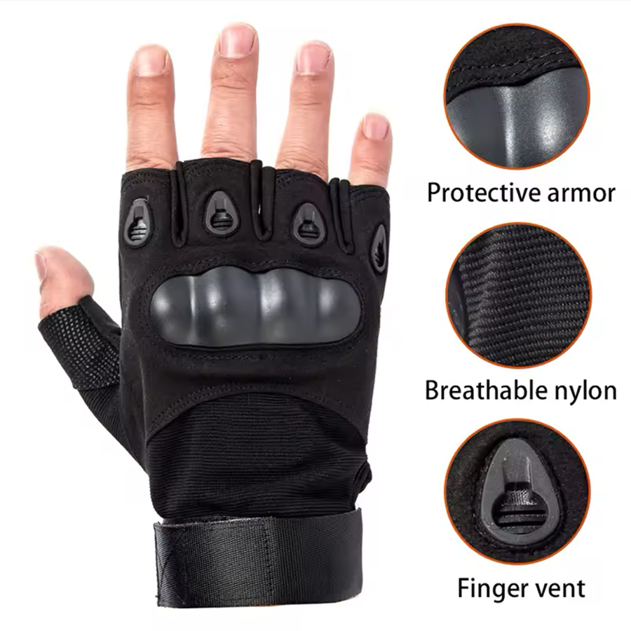 Outdoor Hunting Names - Guantes tácticos de medio dedo para
