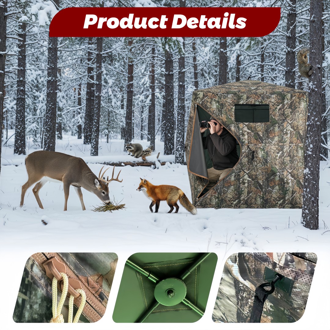 Hunting & Outdoor As - Refugio de Caza Plegable con Camuflaje,
