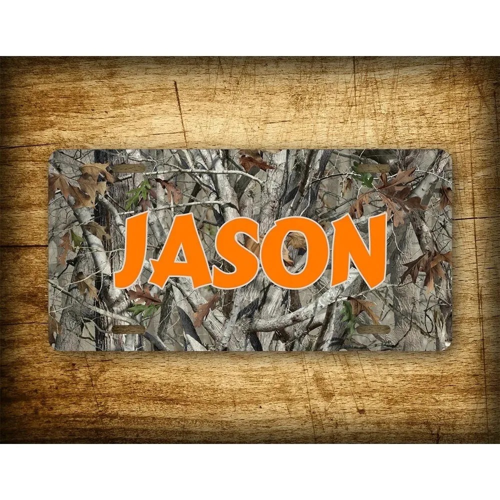 Outdoor Hunting Names - 1 pieza de placa decorativa de