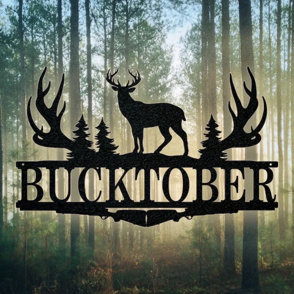 Letrero con monograma dividido - Outdoor Hunting Names reseña y precio