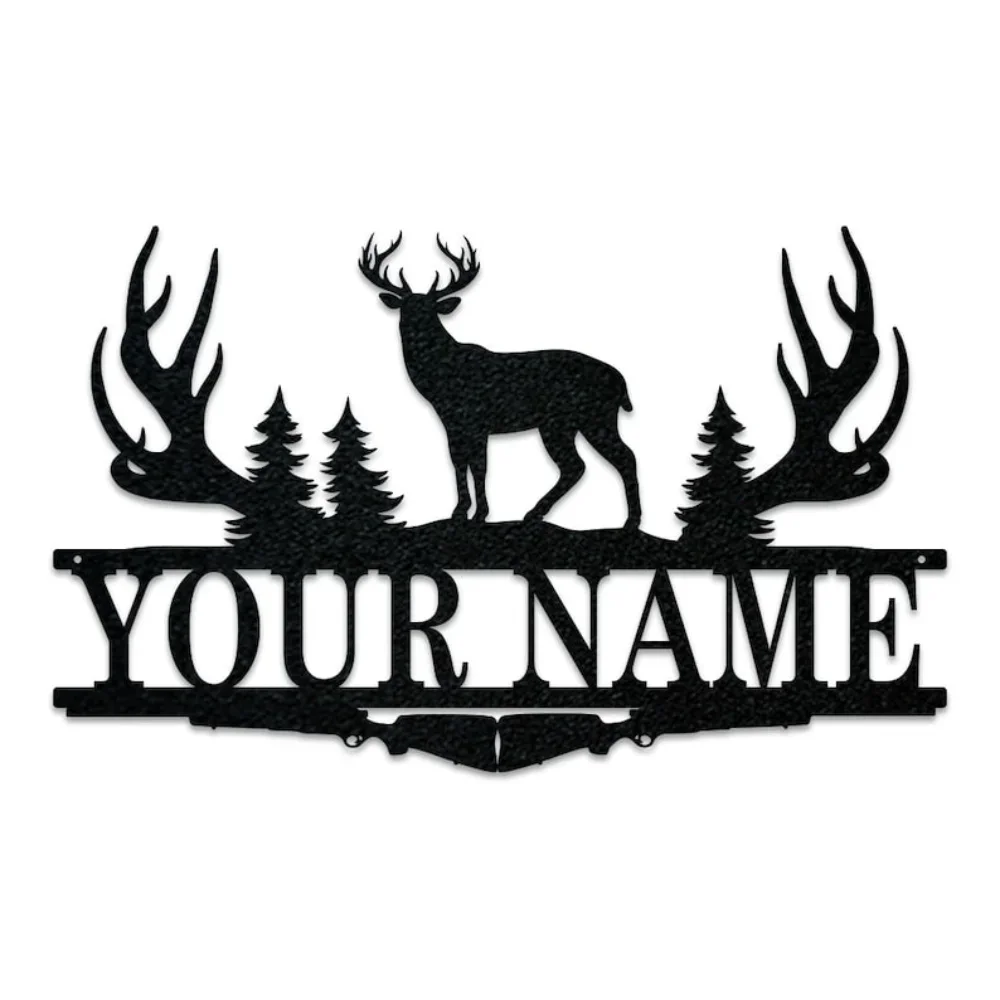Letrero con monograma dividido - Outdoor Hunting Names reseña y precio
