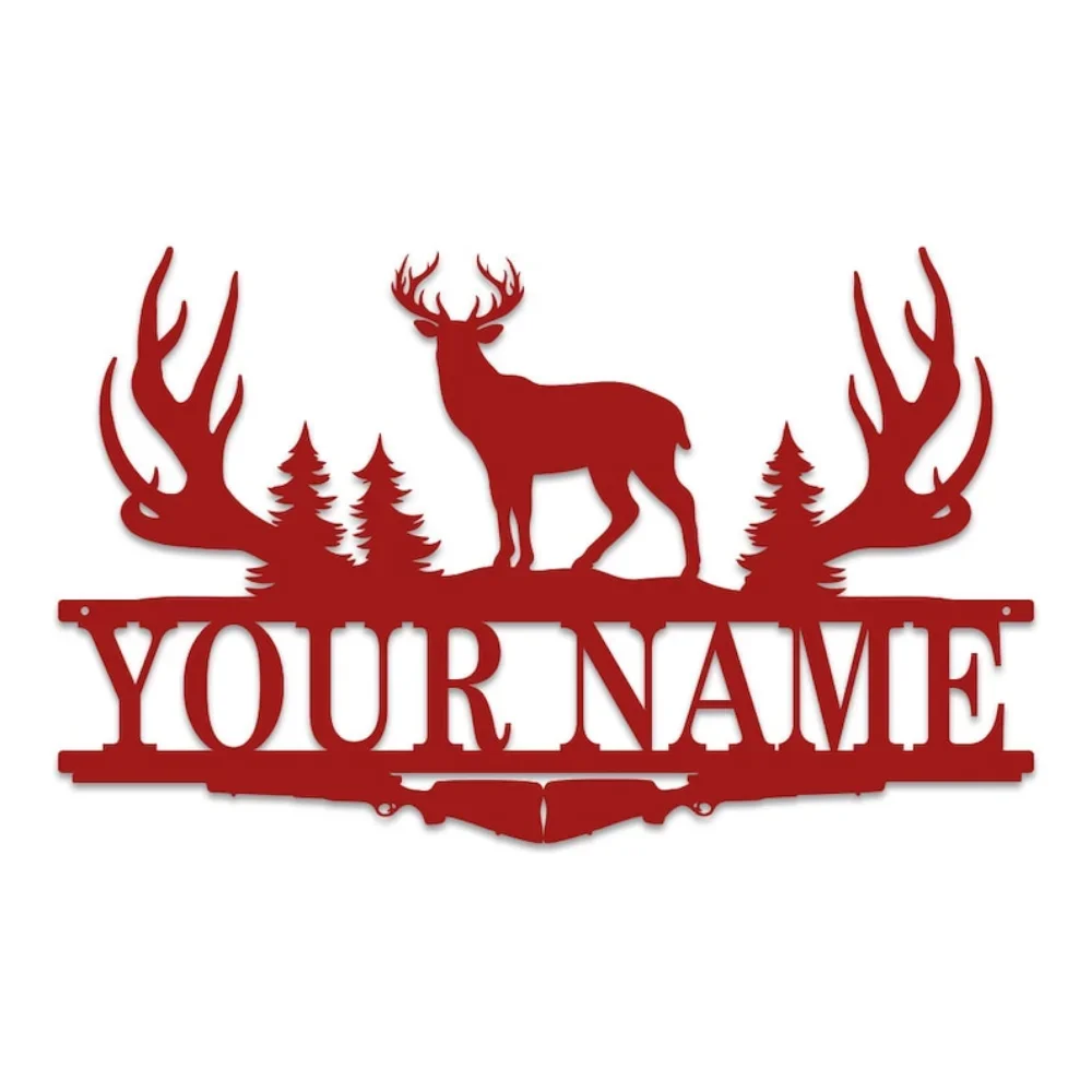 Letrero con monograma dividido - Outdoor Hunting Names reseña y precio