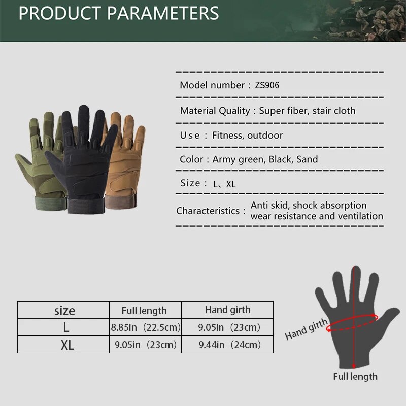 Guantes tácticos para exterior - Outdoor Hunting Names reseña y precio