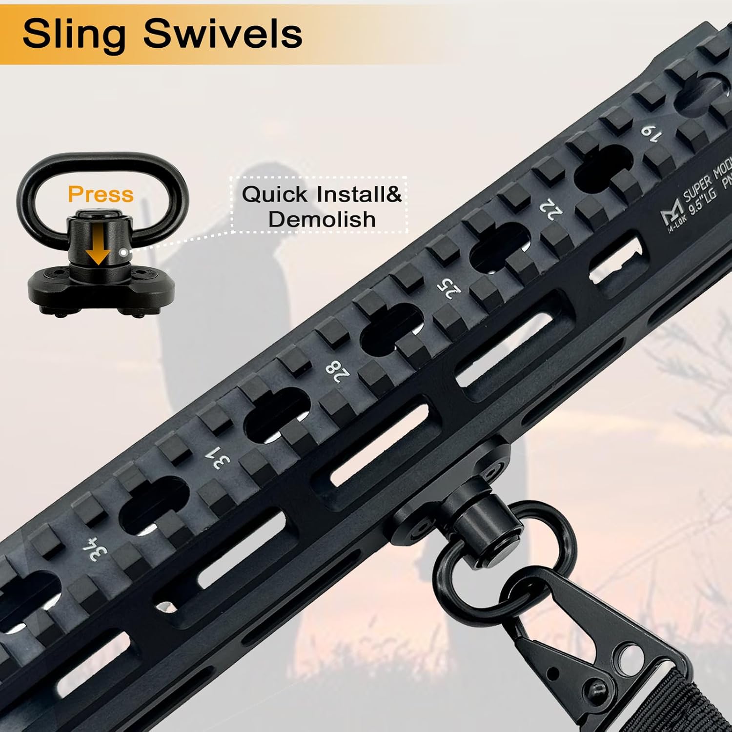 Eslinga para Rifle QD de 2 pun - Rifle Sling Swivel reseña y precio